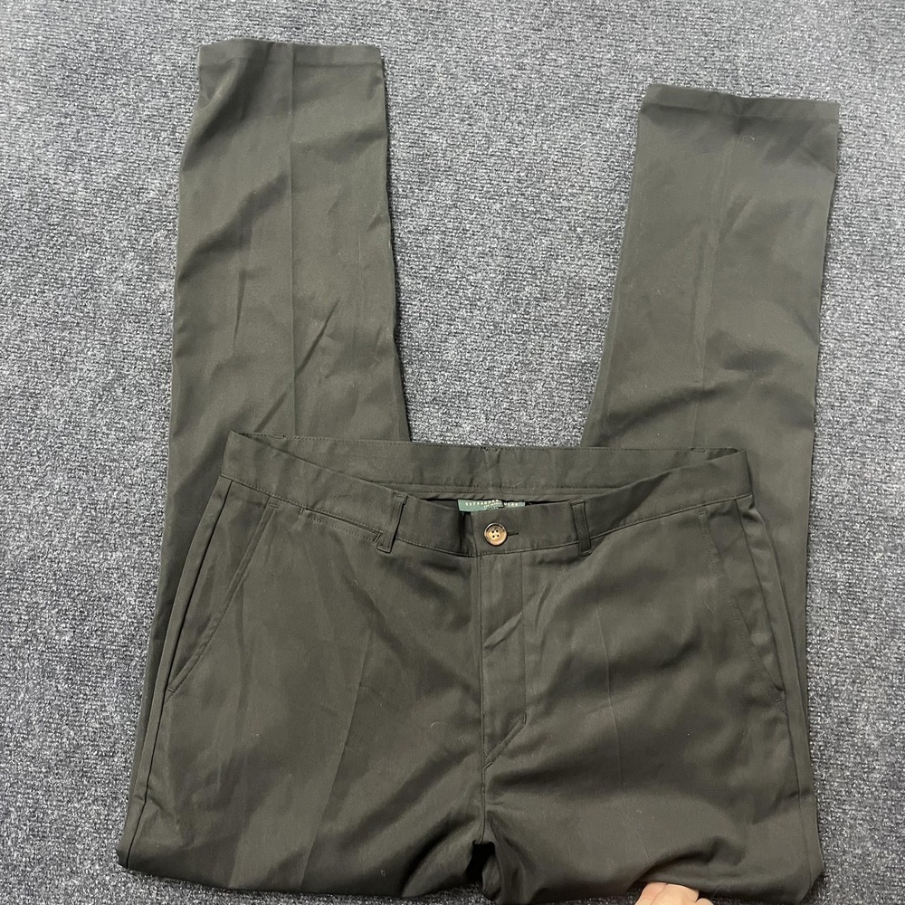Extracurricular Pants Mens 35x31 Black Flat Front‎ Dress Slacks Office Wear